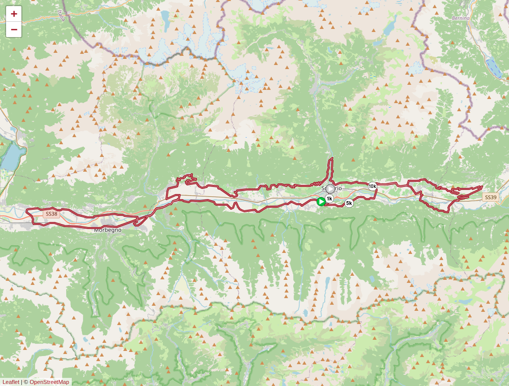 Official Tour de Suisse 2026 stage 1 map for Sondrio to Sondrio.