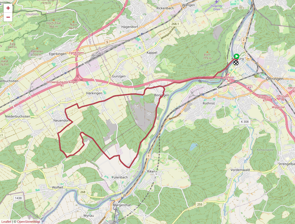 Official Tour de Suisse 2026 stage 4 map for Aarburg to Aarburg.