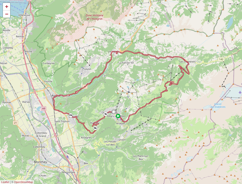 Official Tour de Suisse 2026 stage 5 map for Villars-sur-Ollon to Villars-sur-Ollon.
